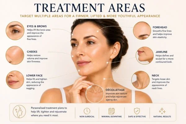 Areas of treatment for the ultimate lift tighten treatment Cumbernauld